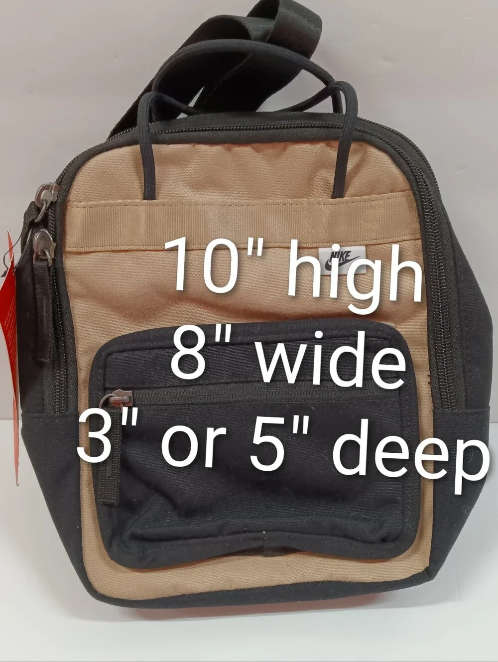 NWT Nike Mini Backpack Black & Tan Canvas